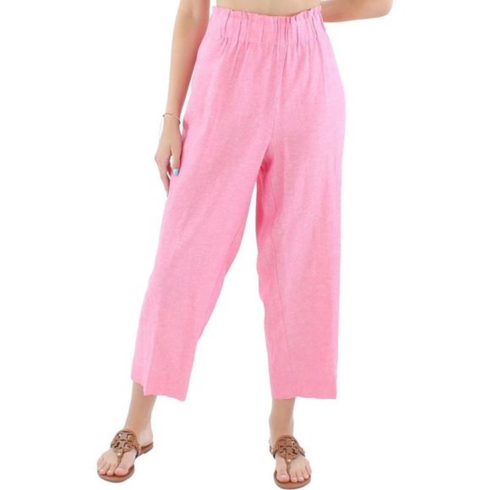 NWT JONES NEW YORK | Linen Blend High Waisted Cropped Pants